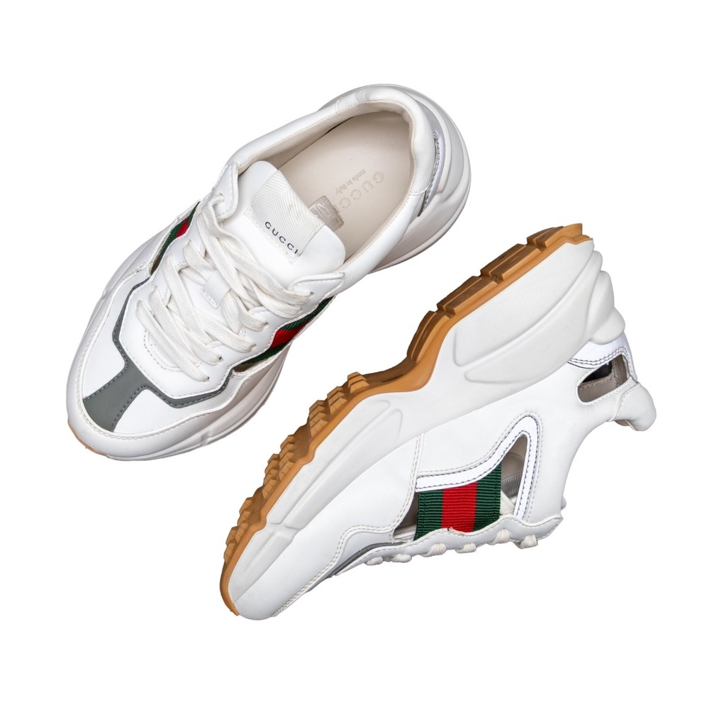 Authentic Gucci Rhyton Off The Grid Sneakers White Green Red Size EU 35 US 5 - Picture 8 of 14